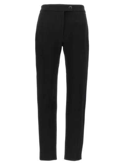 Ferragamo Stretch Wool Trousers In Black