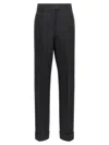 Ferragamo Black Stretched Pleated Trousers