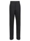 Ferragamo Stretched Pleated Trousers In Black