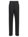 Ferragamo Stretched Pleated Trousers In Black