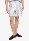 Ferragamo White & Green Informal Shorts In White