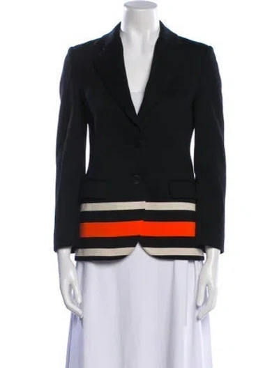 Pre-owned Ferragamo Striped Blazer In Black