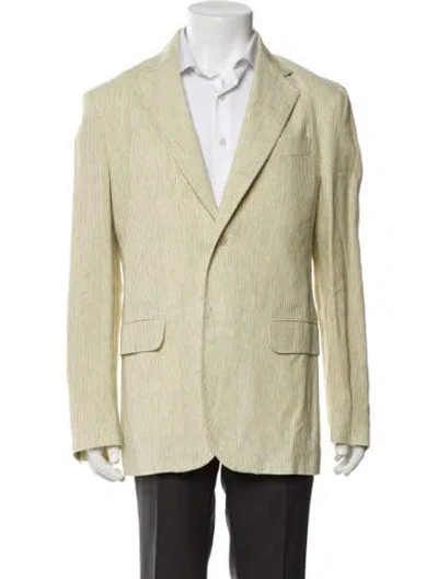 Pre-owned Ferragamo Striped Blazer In Neutral