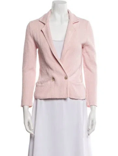 Pre-owned Ferragamo Striped Blazer In Pink