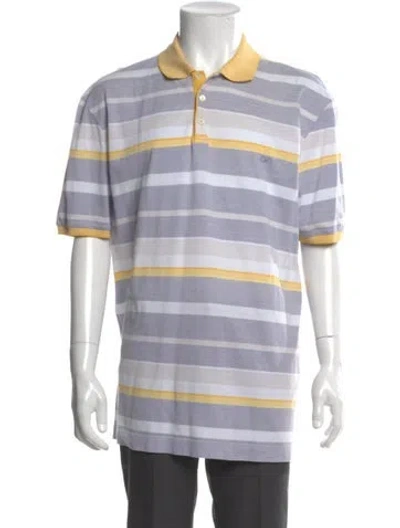 Pre-owned Ferragamo Striped Crew Neck Polo Shirt In Multi