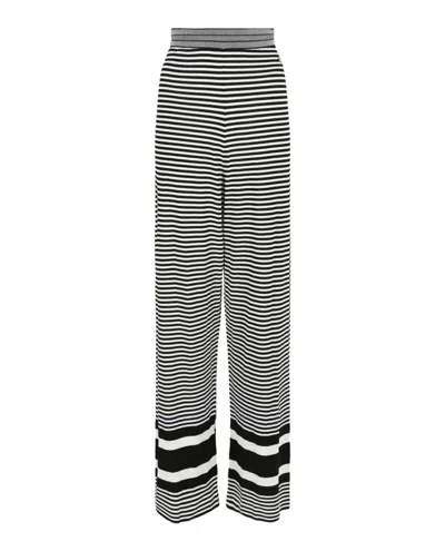 FERRAGAMO STRIPED KNIT PANTS