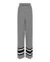 Ferragamo Striped Knit Pants In Gray