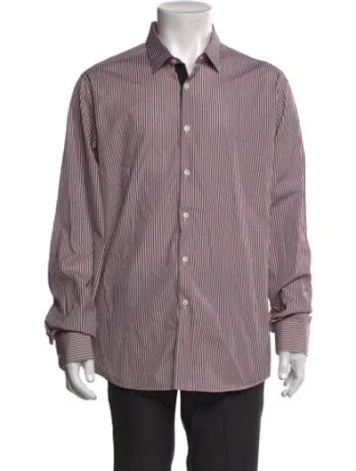 Pre-owned Ferragamo Striped Long Sleeve Shirt In Multi
