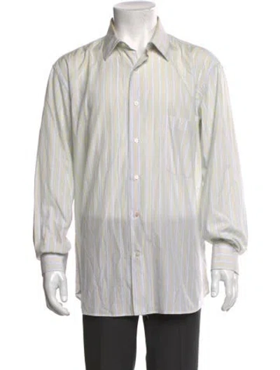 Pre-owned Ferragamo Striped Long Sleeve Shirt In Neutral