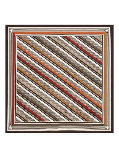 Ferragamo Striped Pocket Square