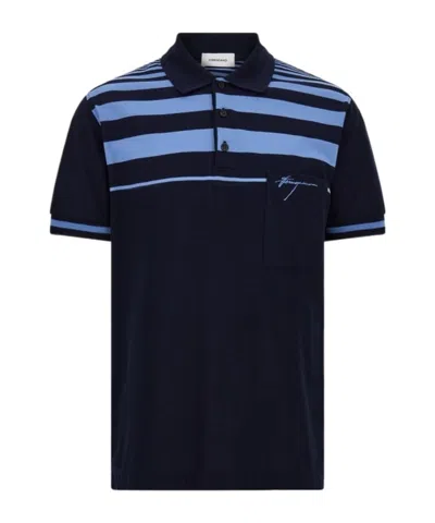 FERRAGAMO STRIPED POLO SHIRT