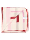 Ferragamo Striped-print Silk Scarf In Multi
