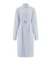 Ferragamo Striped Shirt Dress In White