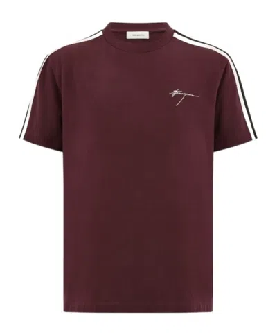 FERRAGAMO SIDE-STRIPE COTTON T-SHIRT