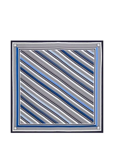 Ferragamo Striped Silk Pocket Square