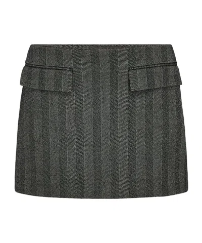 FERRAGAMO FERRAGAMO LOW CUT MINI SKIRT