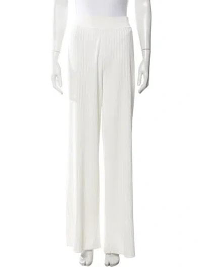 Pre-owned Ferragamo Striped Wide Leg Pants In Neutrals