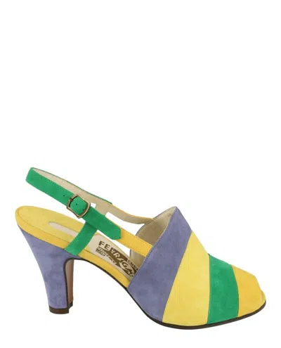 Ferragamo Stripes Archive Limited Edition 1930s Sandals In Multi