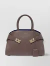 Ferragamo Shoulder Bag With Detachable Strap And Top Handles