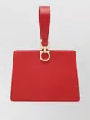 Ferragamo Structured Wallet Top Handle Gold Hardware