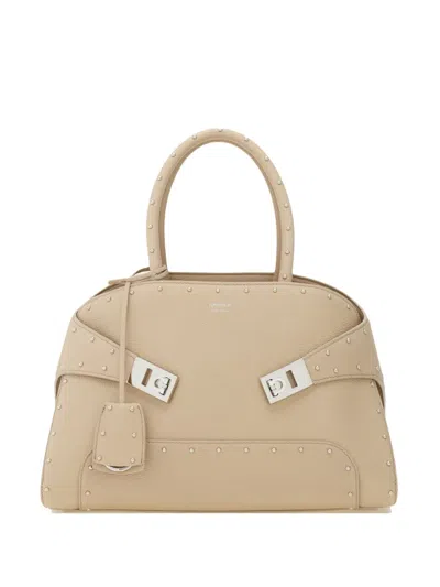 Ferragamo Stud-embellished Structured Tote Bag