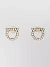 Ferragamo Crystal Embellishment Stud Earrings Jewelry Piece