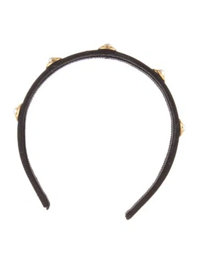 Pre-owned Ferragamo Studded Headband In Black