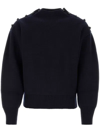 FERRAGAMO STUDDED MOCK-NECK KNITTED JUMPER