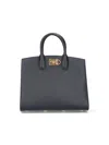Ferragamo Studio Box Bag In Black  