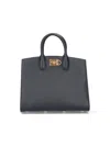 Ferragamo Studio Box M' Handbag – Black
