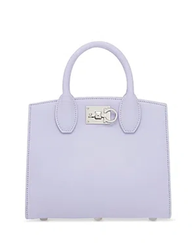 Ferragamo Studio Box Mini Bag In Lavender