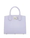 Ferragamo Studio Box Mini Bag In New Lavender/silver