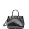 Ferragamo Studio Box Satchel Glitter Leather Small In Multi