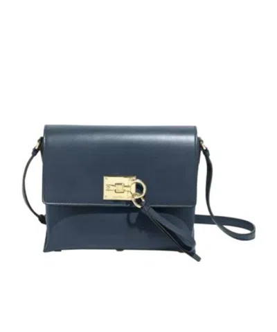 Ferragamo Studio Flip Strap Bag In Blue