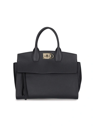 Ferragamo Tote In Black