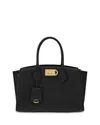 Ferragamo Studio Medium Soft Leather Bag In Black