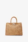 Ferragamo Studio Box Raffia Tote Bag