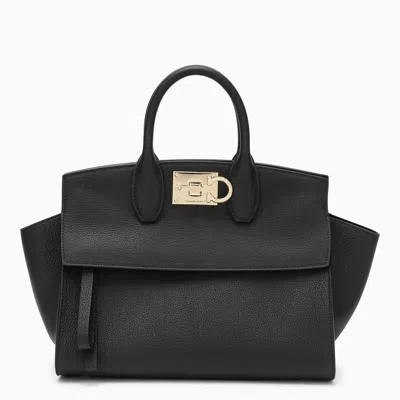 Ferragamo Studio Soft Bag Black Size M In Nero
