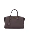 Ferragamo Studio Soft Large Bag In Brown