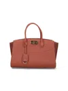 Ferragamo 'studio Soft' Large Bag In Brown
