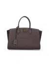 Ferragamo 'studio Soft' Large Bag In Brown