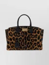 Ferragamo Leopard Print Studio Large Tote