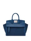 Ferragamo Studio Soft Tote Bag In Blue
