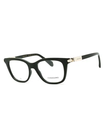 Ferragamo Stylish Rectangular Women's Eyeglasses With Premium Comfort In Black