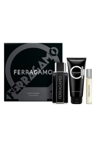 Ferragamo Sublime Leather Eau De Parfum Gift Set $177 Value In Transparent