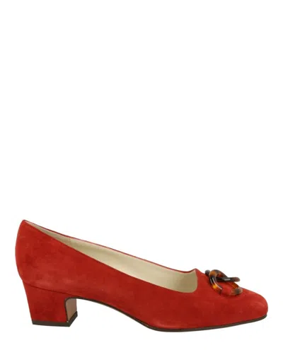 Ferragamo Suede Archive Limited Edition 1968 Germaine Pumps In Red