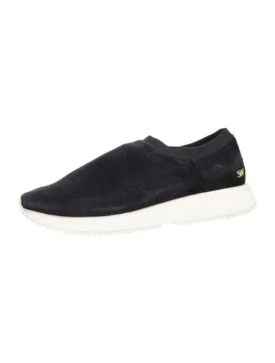 Pre-owned Ferragamo Suede Athletic Sneakers In Black