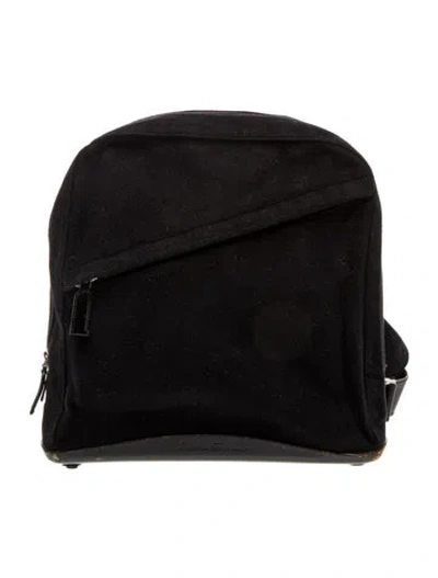 Pre-owned Ferragamo Suede Backpack In Black