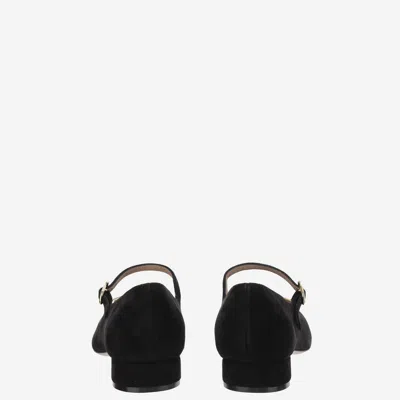 Ferragamo Suede Ballerina Flat In Black
