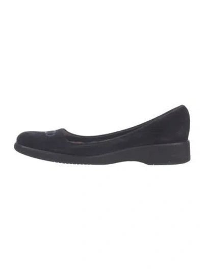 Pre-owned Ferragamo Suede Ballet Flats In Multi